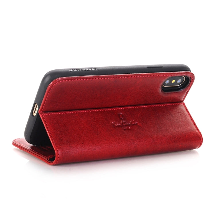 For iPhone X / XS Pierre Cardin PCL-P05 Horizontal Flip Leather Case with Holder & Card Slot & Wallet