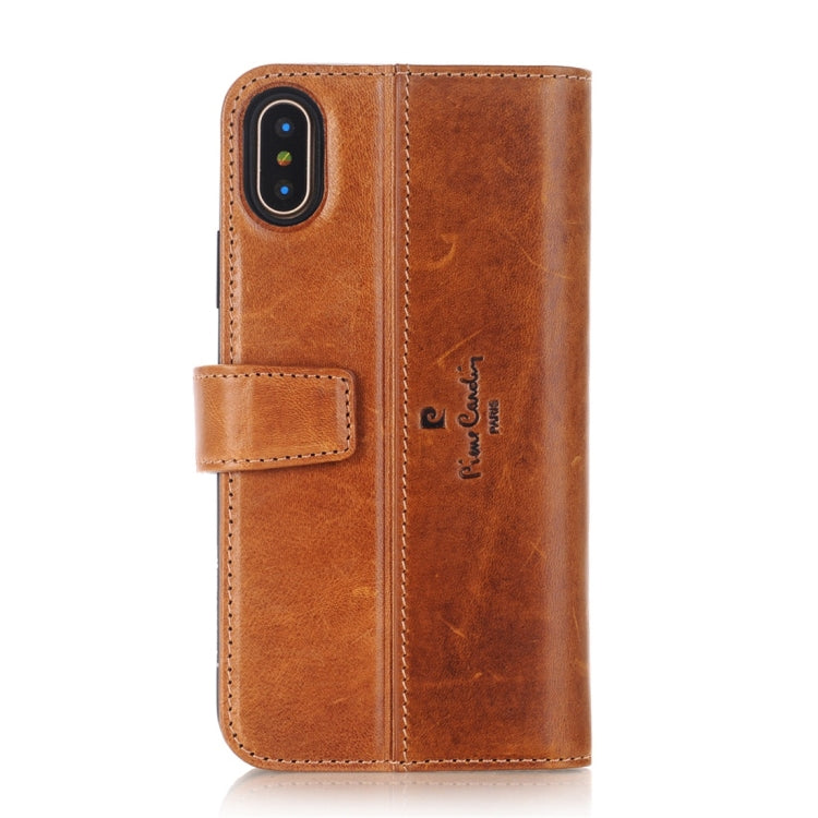 For iPhone X / XS Pierre Cardin PCL-P05 Horizontal Flip Leather Case with Holder & Card Slot & Wallet