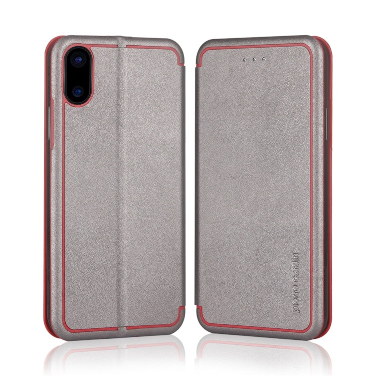 For iPhone X / XS Pierre Cardin PCS-P17-1 Horizontal Flip Leather Case with Holder & Card Slot