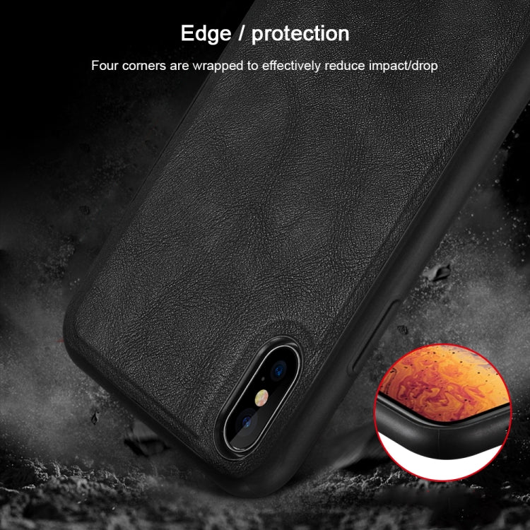 For iPhone X / XS SULADA Shockproof TPU + Handmade Leather Case (Red)