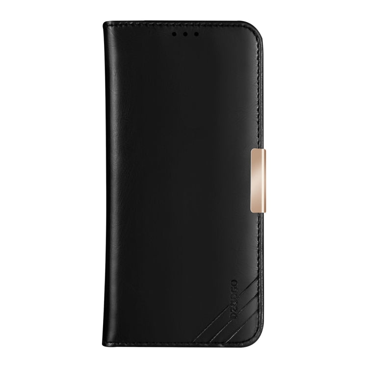 For iPhone XR DZGOGO ROYALE II Series Magnetic Horizontal Flip Genuine Leather Case with Card Slots & Holder