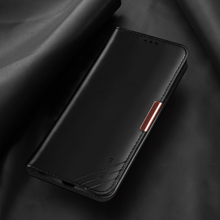 For iPhone XR DZGOGO ROYALE II Series Magnetic Horizontal Flip Genuine Leather Case with Card Slots & Holder