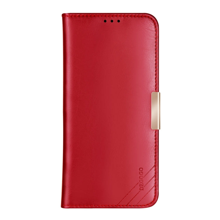For iPhone XR DZGOGO ROYALE II Series Magnetic Horizontal Flip Genuine Leather Case with Card Slots & Holder