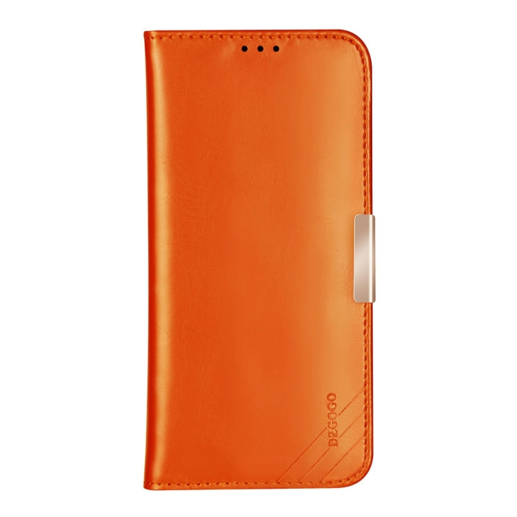 For iPhone XR DZGOGO ROYALE II Series Magnetic Horizontal Flip Genuine Leather Case with Card Slots & Holder