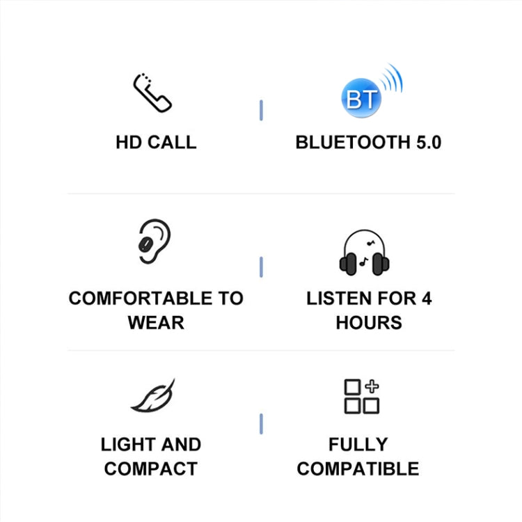 Langsdom T9S TWS Bluetooth 5.0 Wireless Bluetooth Earphone with Charging Box & Digital Display, Support HD Call & Voice Assistant