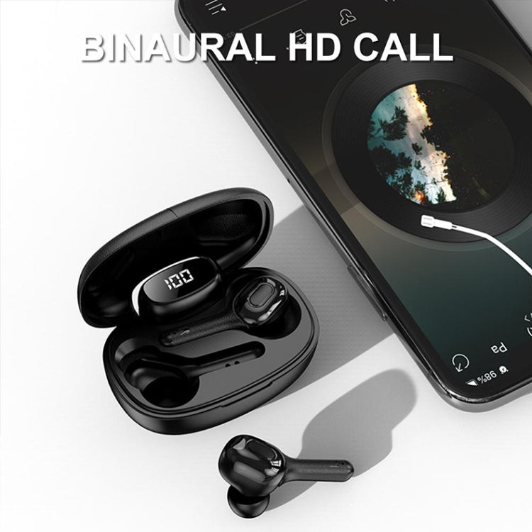 Langsdom T9S TWS Bluetooth 5.0 Wireless Bluetooth Earphone with Charging Box & Digital Display, Support HD Call & Voice Assistant