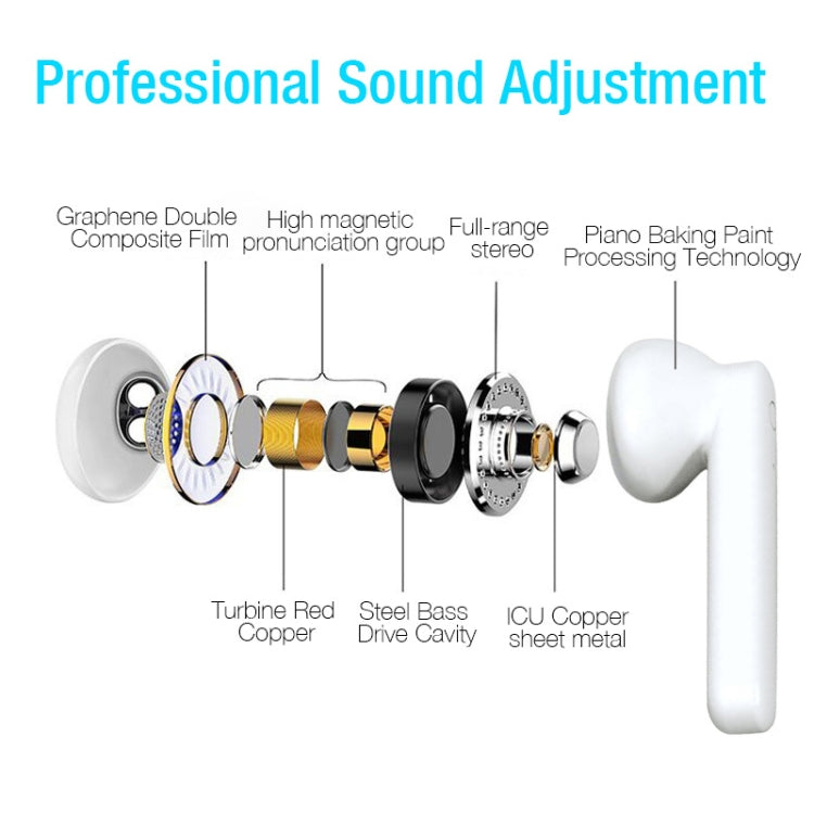 X26 TWS  Bluetooth 5.0 Wireless Touch Bluetooth Earphone with Magnetic Attraction Charging Box, Support Voice Assistant & Call