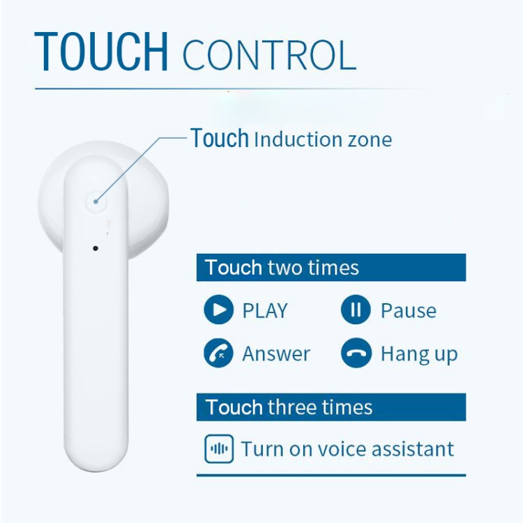 X26 TWS  Bluetooth 5.0 Wireless Touch Bluetooth Earphone with Magnetic Attraction Charging Box, Support Voice Assistant & Call
