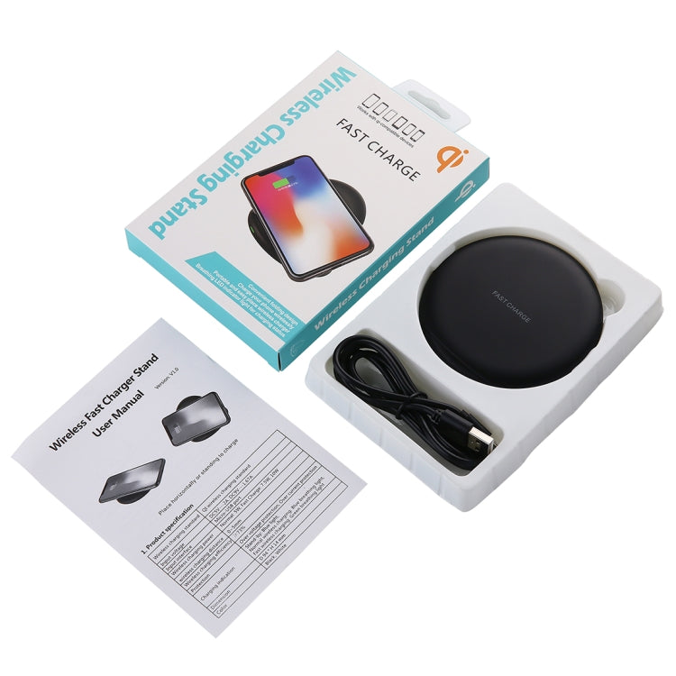 Q900 QI Three Coil Vertical Round Foldable Wireless Charger with Mobile Phone Holder