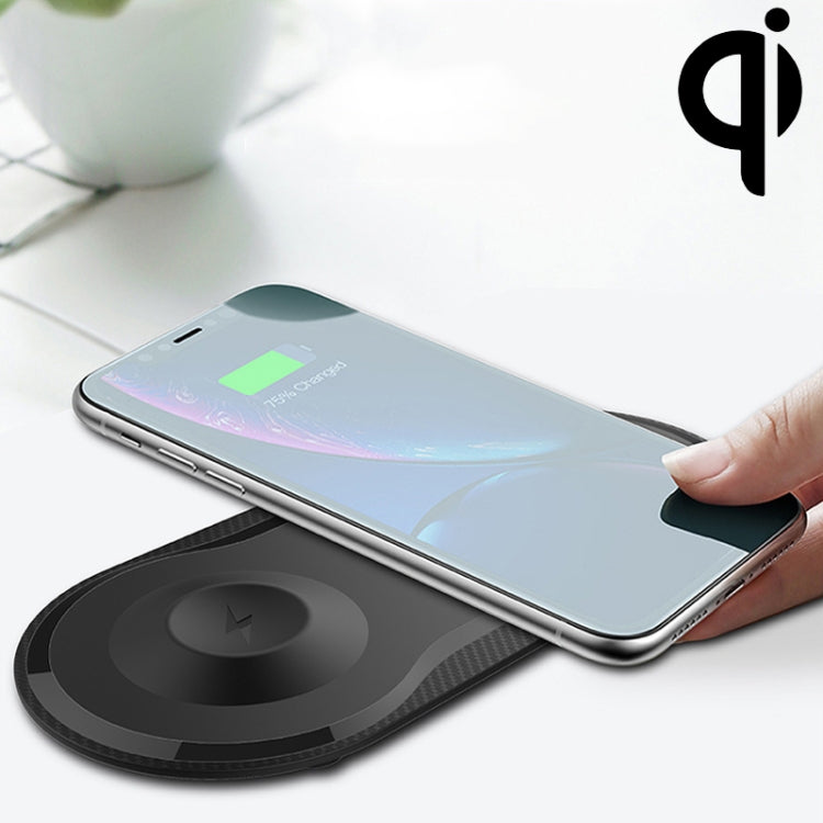 X263 5W 2 In 1 Ultra-thin Mobile Phone Wireless Quick Charger for Apple Watch / iPhone / Smart Phones