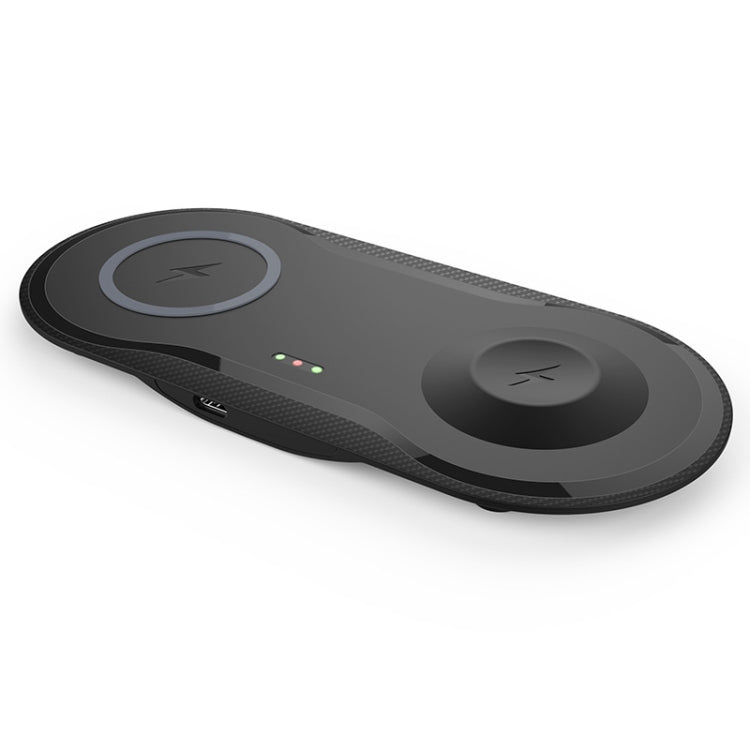X263 10W 2 In 1 Ultra-thin Mobile Phone Wireless Quick Charger for Apple Watch / iPhone / Smart Phones
