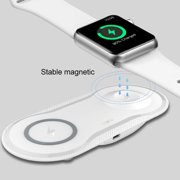 X263 10W 2 In 1 Ultra-thin Mobile Phone Wireless Quick Charger for Apple Watch / iPhone / Smart Phones