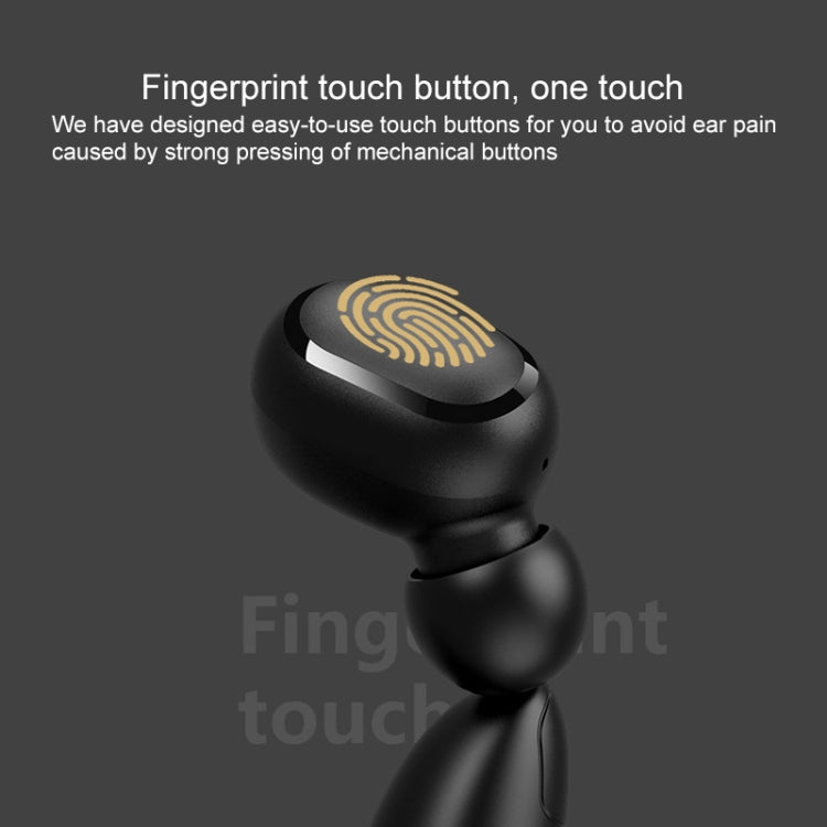 KONKA KT10 TWS CVC8.0 Noise Reduction Touch Smart Digital Display Bluetooth Earphone with Charging Box, Support Siri(Black)