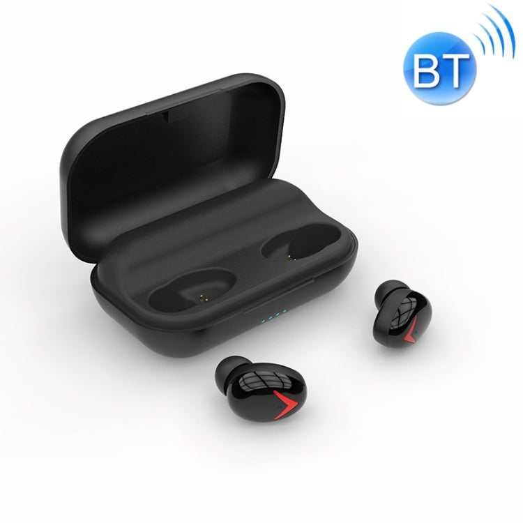 DFA8 TWS Bluetooth 5.0 Touch Sweatproof Wireless Bluetooth Sports Earphone with Charging Box, Support Siri & Call & Power Bank