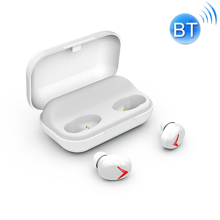 DFA8 TWS Bluetooth 5.0 Touch Sweatproof Wireless Bluetooth Sports Earphone with Charging Box, Support Siri & Call & Power Bank