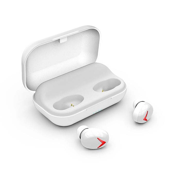 DFA8 TWS Bluetooth 5.0 Touch Sweatproof Wireless Bluetooth Sports Earphone with Charging Box, Support Siri & Call & Power Bank