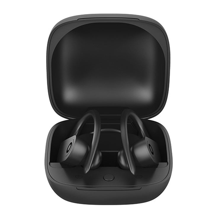 b10 TWS Bluetooth 5.0 Hanging Ear Wireless Bluetooth Sports Earphone with Magnetic Charging Box, Support Call & Siri & Charging Box Wireless Charging(Black)