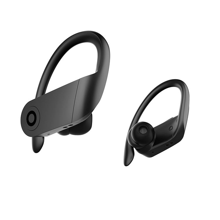 b10 TWS Bluetooth 5.0 Hanging Ear Wireless Bluetooth Sports Earphone with Magnetic Charging Box, Support Call & Siri & Charging Box Wireless Charging(Black)