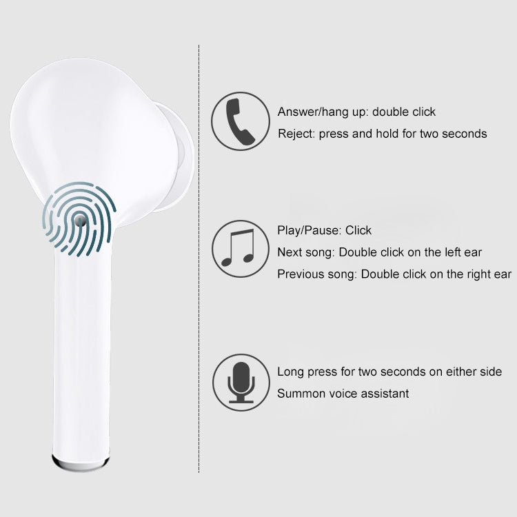 J3 TWS IPX54 Waterproof Dustproof Touch In-ear Wireless Bluetooth Earphone with Charging Box, Support HD Call & Real-time Power Display