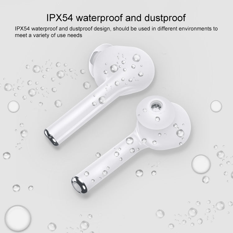 J3 TWS IPX54 Waterproof Dustproof Touch In-ear Wireless Bluetooth Earphone with Charging Box, Support HD Call & Real-time Power Display