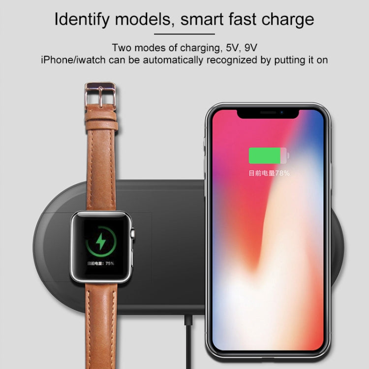 W22 Qi Standard Quick Wireless Charger 2W / 10W, For iPhone, Galaxy, Xiaomi, Google, LG, Apple Watch 3 & 2 & 1  and other QI Standard Smart Phones