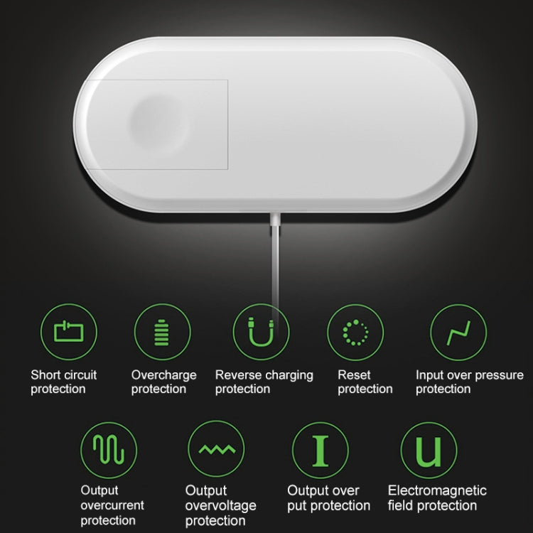 W22 Qi Standard Quick Wireless Charger 2W / 10W, For iPhone, Galaxy, Xiaomi, Google, LG, Apple Watch 3 & 2 & 1  and other QI Standard Smart Phones