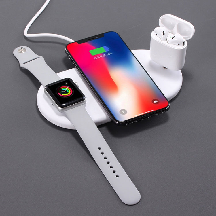 Qi Standard Quick Wireless Charger 10W, For iPhone, Galaxy, Xiaomi, Google, LG, Apple Watch, AirPods and other QI Standard Smart Phones(White)