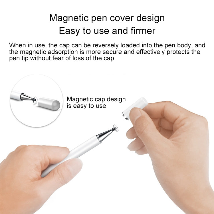 Passive Capacitive Pen Touch Screen Stylus Pen(White)