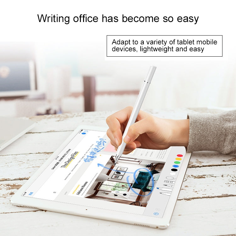 Passive Capacitive Pen Touch Screen Stylus Pen(White)