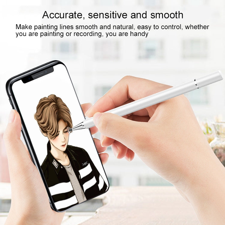 Passive Capacitive Pen Touch Screen Stylus Pen(White)