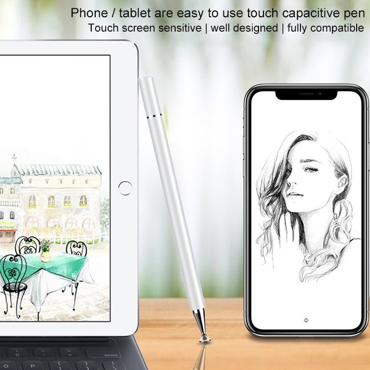 Passive Capacitive Pen Touch Screen Stylus Pen(White)