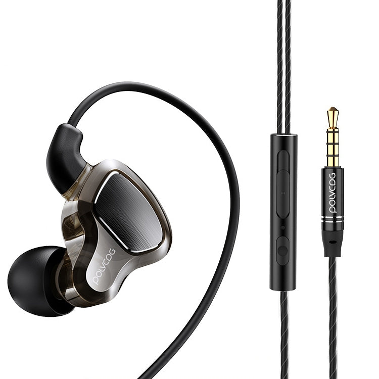 POLVCDG D6T 3.5mm Interface Double Moving Circle In Ear Wired Stereo Earphone for Xiaomi / OPPO / Huawei / Vivo,Upgraded Tuning Version