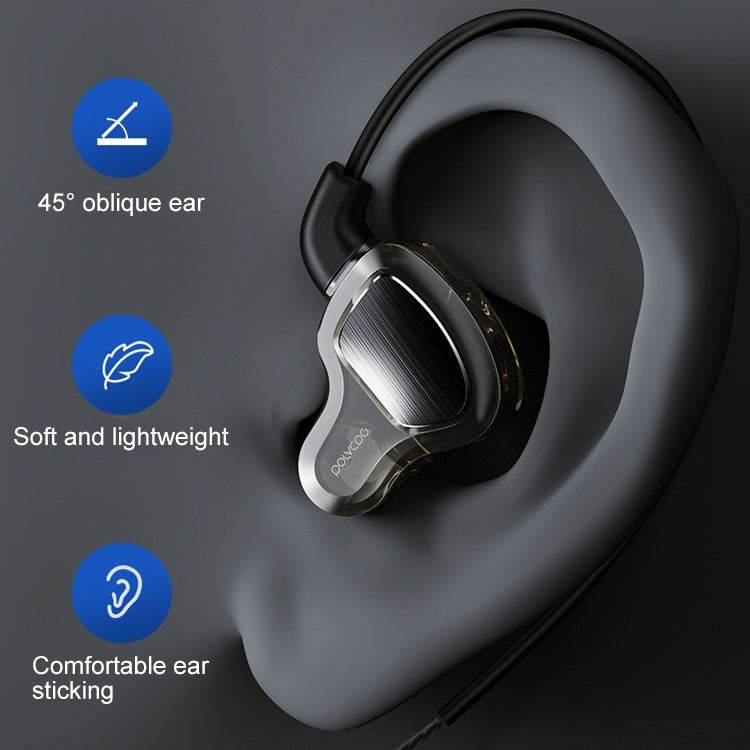 POLVCDG D6T 3.5mm Interface Double Moving Circle In Ear Wired Stereo Earphone for Xiaomi / OPPO / Huawei / Vivo,Upgraded Tuning Version