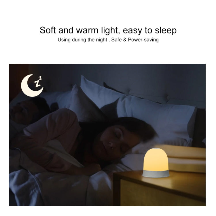W34 QI Wireless Fast Charging Base with Magnetic Two-color Night Light & Touch Switch (White)