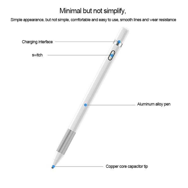TOTUDESIGN FGCP-001 Glory Series Double-head Active Capacitive Pen Stylus Pen with Magnetic Pen Cap for All Android / IOS Capacitive Screen Devices