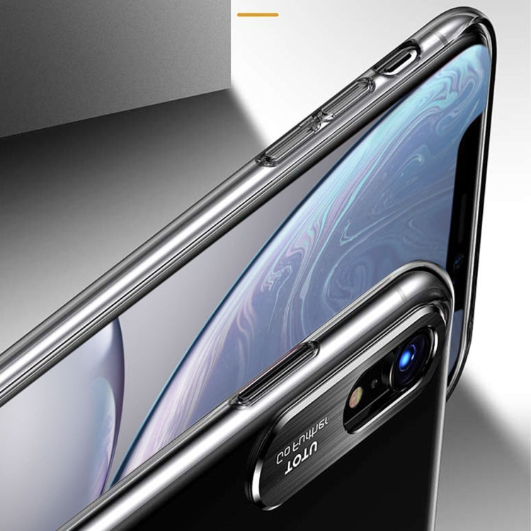 For iPhone XR TOTUDESIGN Clear Crystal Series Transparent PC Case(Silver)