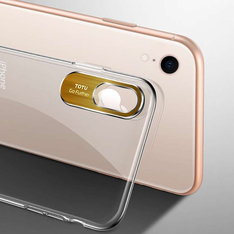 For iPhone XR TOTUDESIGN Clear Crystal Series Transparent PC Case(Silver)