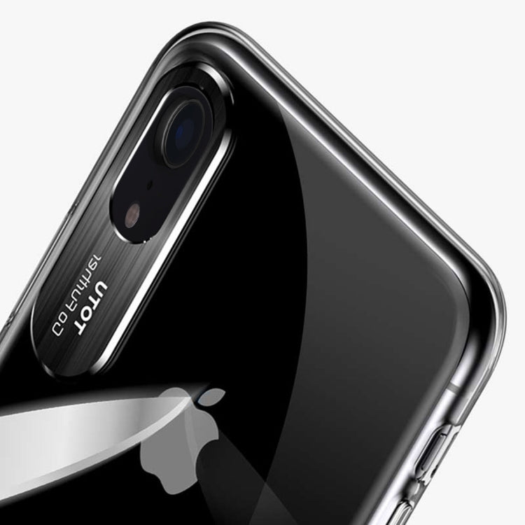 For iPhone XR TOTUDESIGN Clear Crystal Series Transparent PC Case(Silver)