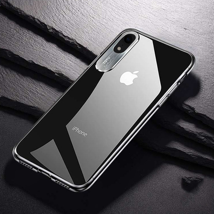 For iPhone XR TOTUDESIGN Clear Crystal Series Transparent PC Case(Silver)