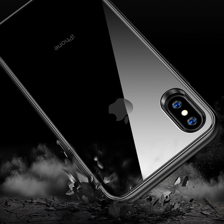 For iPhone XR TOTUDESIGN Ultra-thin TPU + PC + Mirror Case (Blue)