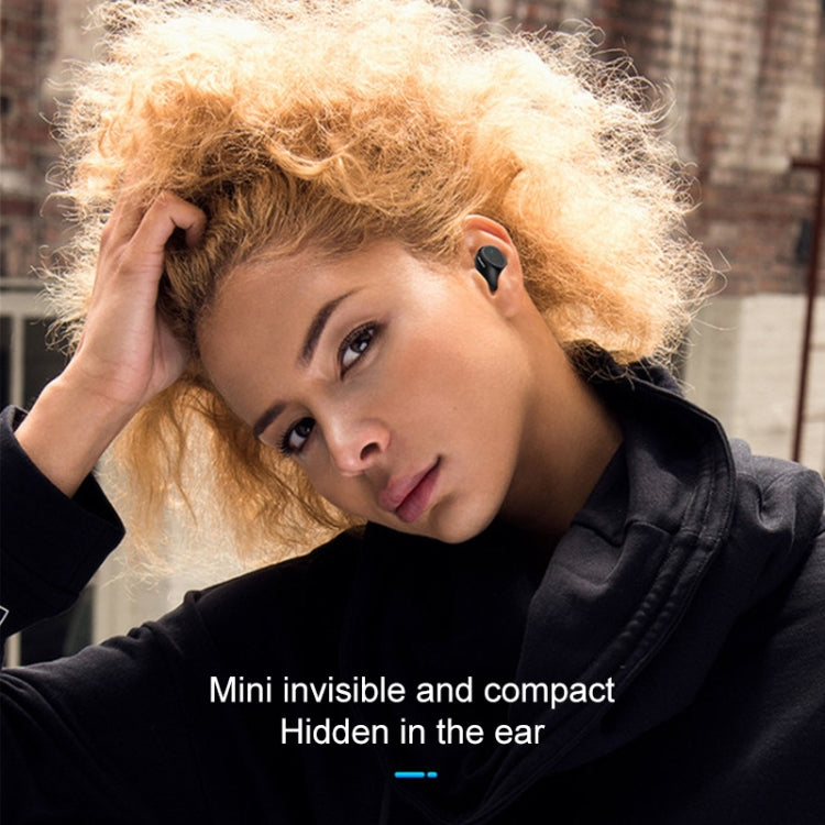 awei T55 TWS Bluetooth V5.0 Ture Wireless Sports Headset with Portable Charging Case(Black)