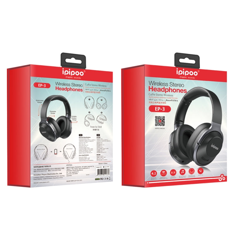 ipipoo EP-3 Bluetooth V4.2 Foldable Wireless Stereo Earphone