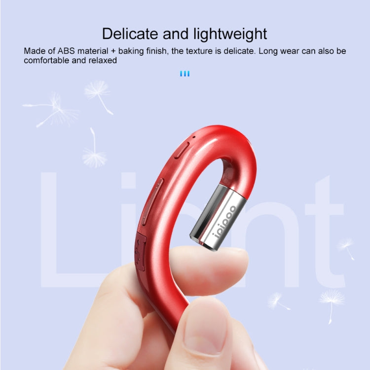 ipipoo NP-1 Bluetooth V4.2 Ear-hook HD Wireless Business Earphone with Mic(White)