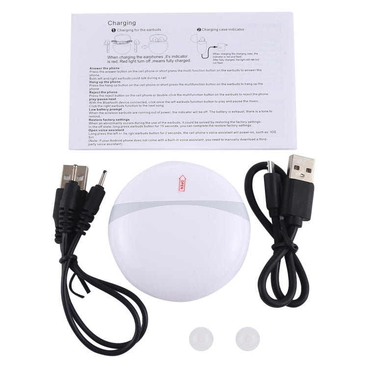 T12 TWS Ture Wireless Hi-Fi Stereo Bluetooth 5.0 Earphones with Charging Case