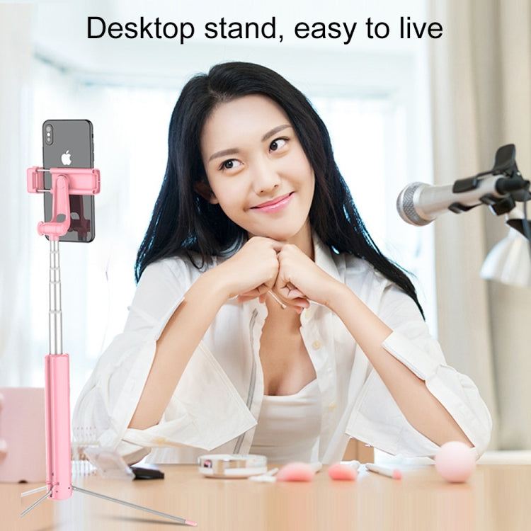 CYKE A18 Multi-function Live Broadcast Mobile Bluetooth Beauty Self-timer Pole Fill Light Tripod(White)