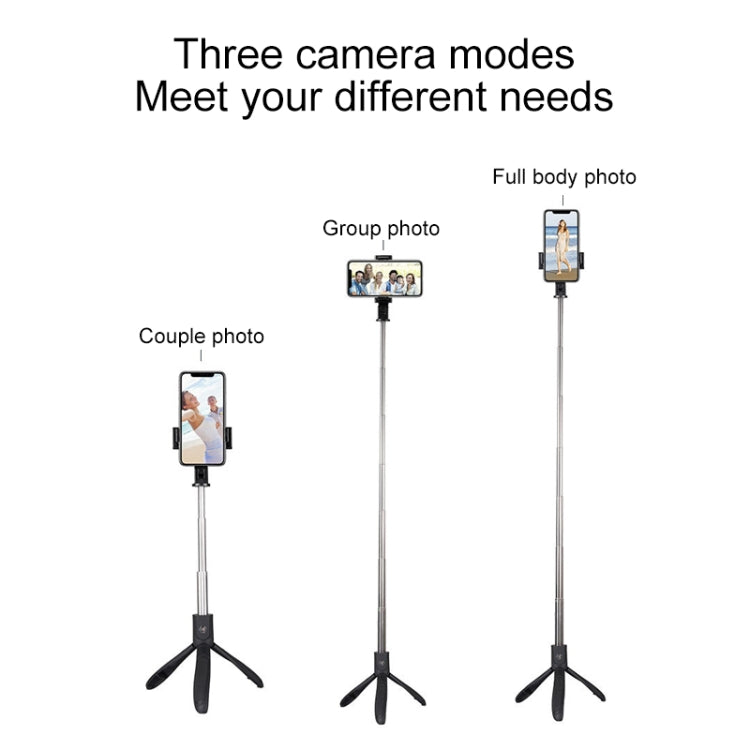 Mai Appearance K06 Multi-function Live Broadcast Mobile Bluetooth Self-timer Pole Tripod (Black)