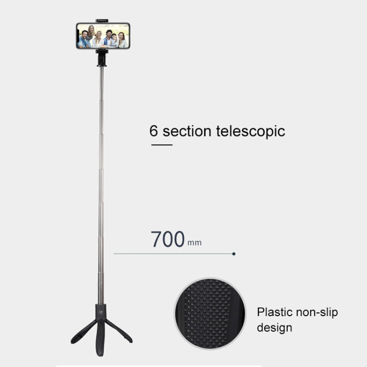 Mai Appearance K06 Multi-function Live Broadcast Mobile Bluetooth Self-timer Pole Tripod (Black)