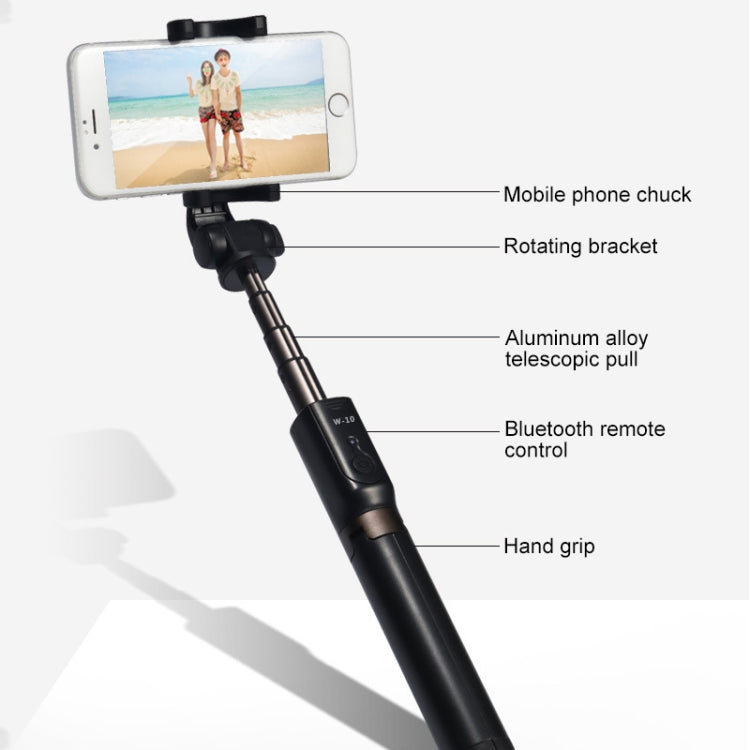 JUNDNE W-10 Multi-function Adjustable Mobile Bluetooth Self-timer Pole Tripod