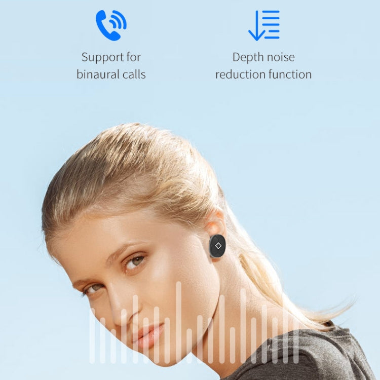 V5-TWS Bluetooth V5.0 Wireless Stereo Headset with Charging Case, Support Intelligent Pairing & Siri Voice(Black)