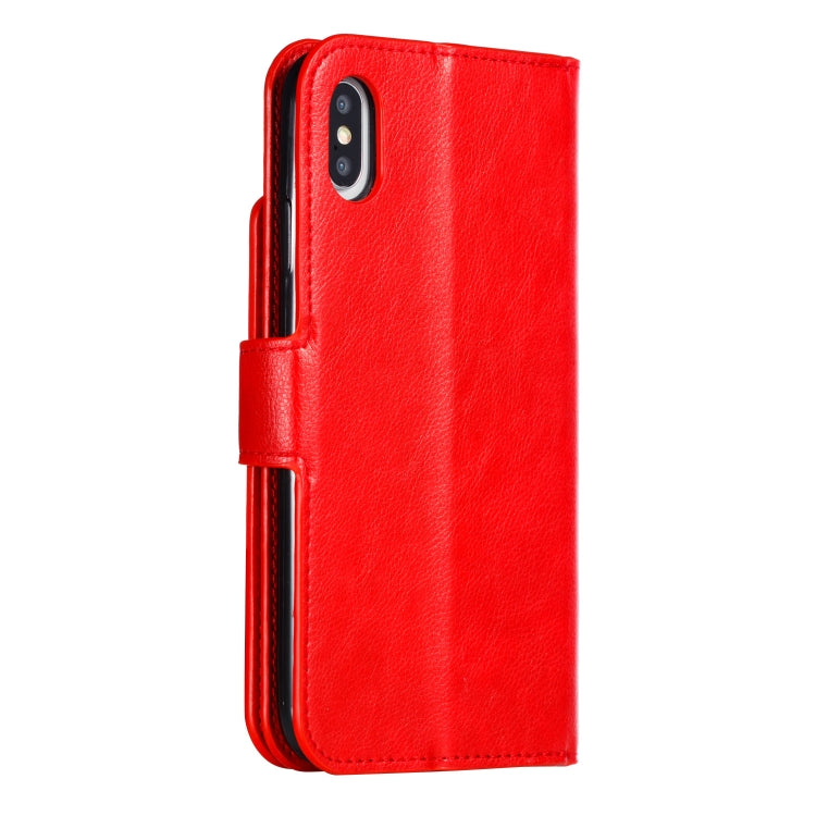 For iPhone X / XS Litchi Texture Horizontal Flip Leather Case with Nine Card Slots & Wallet & Photo Frame
